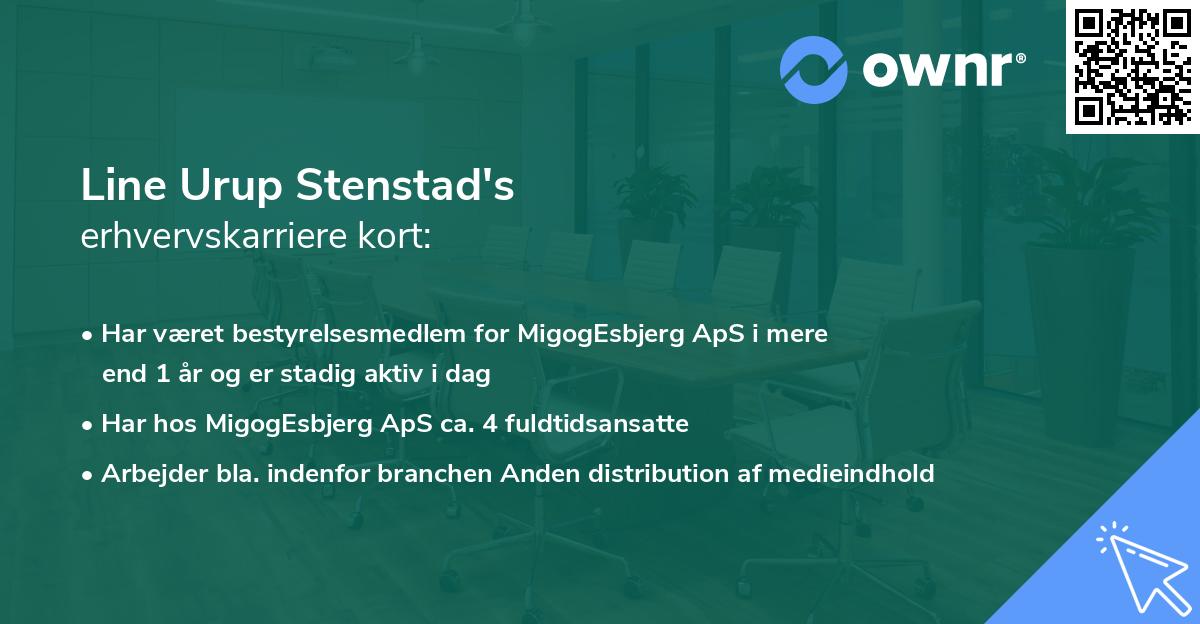 Line Urup Stenstad's erhvervskarriere kort