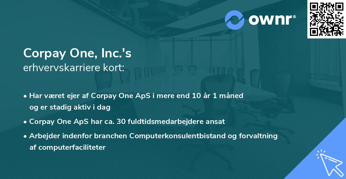 Corpay One, Inc.'s erhvervskarriere kort