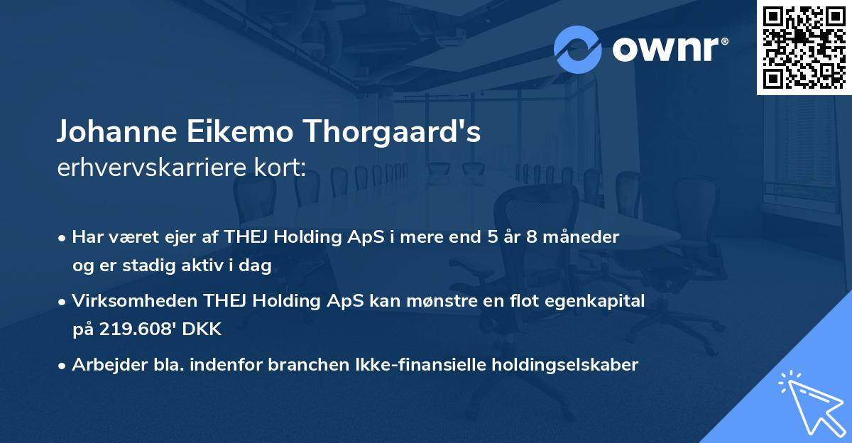 Johanne Eikemo Thorgaard's erhvervskarriere kort