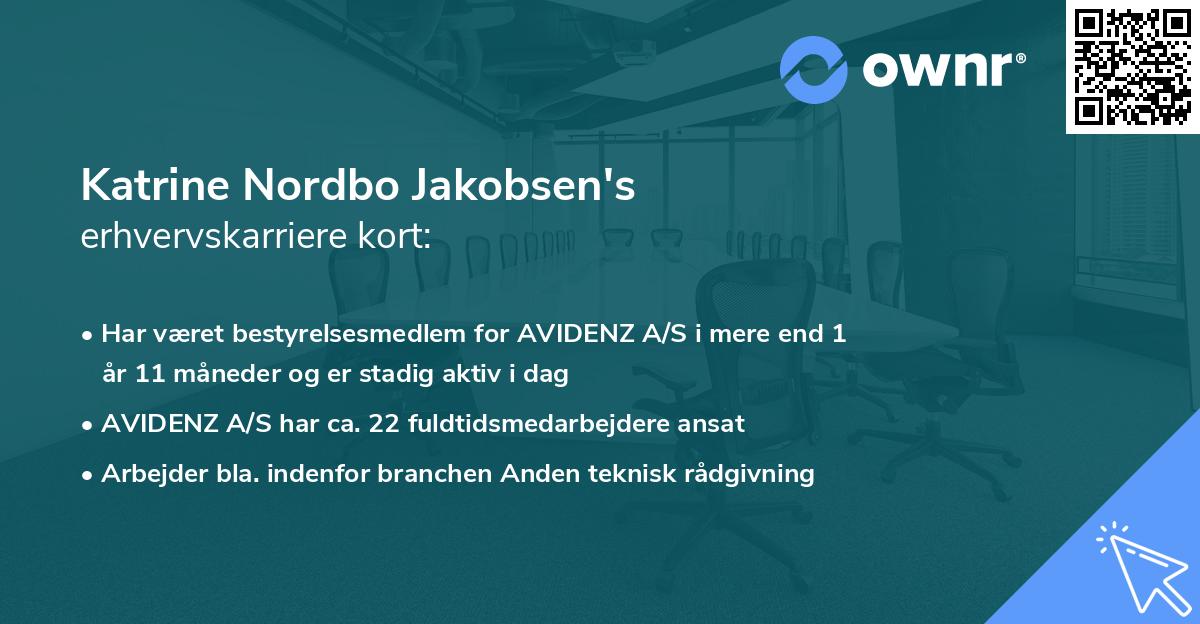 Katrine Nordbo Jakobsen's erhvervskarriere kort