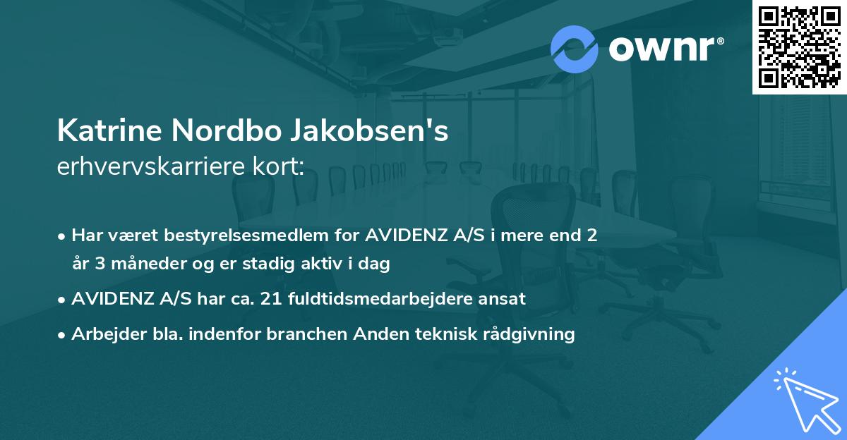 Katrine Nordbo Jakobsen's erhvervskarriere kort