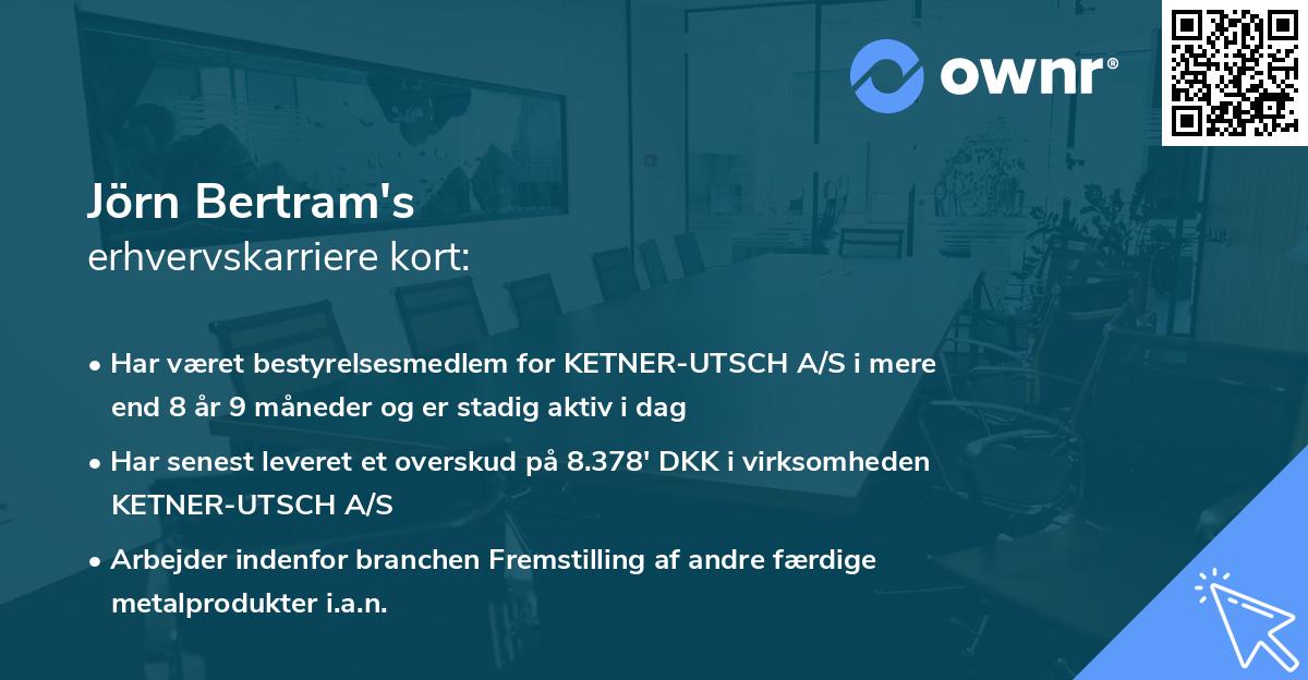 Jörn Bertram's erhvervskarriere kort
