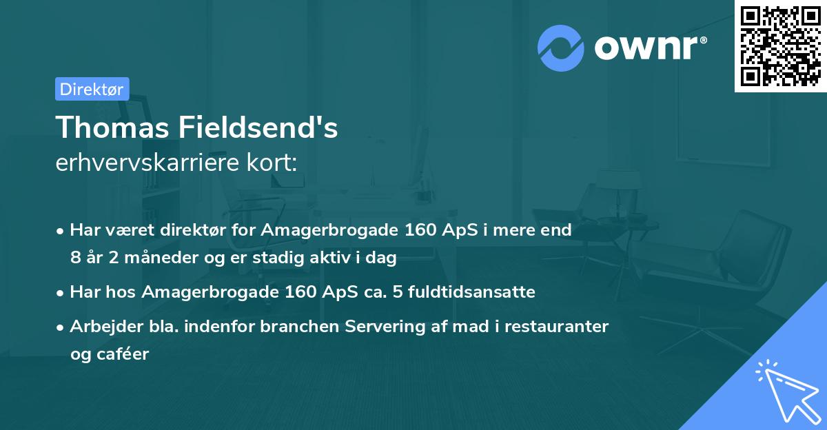 Thomas Fieldsend's erhvervskarriere kort