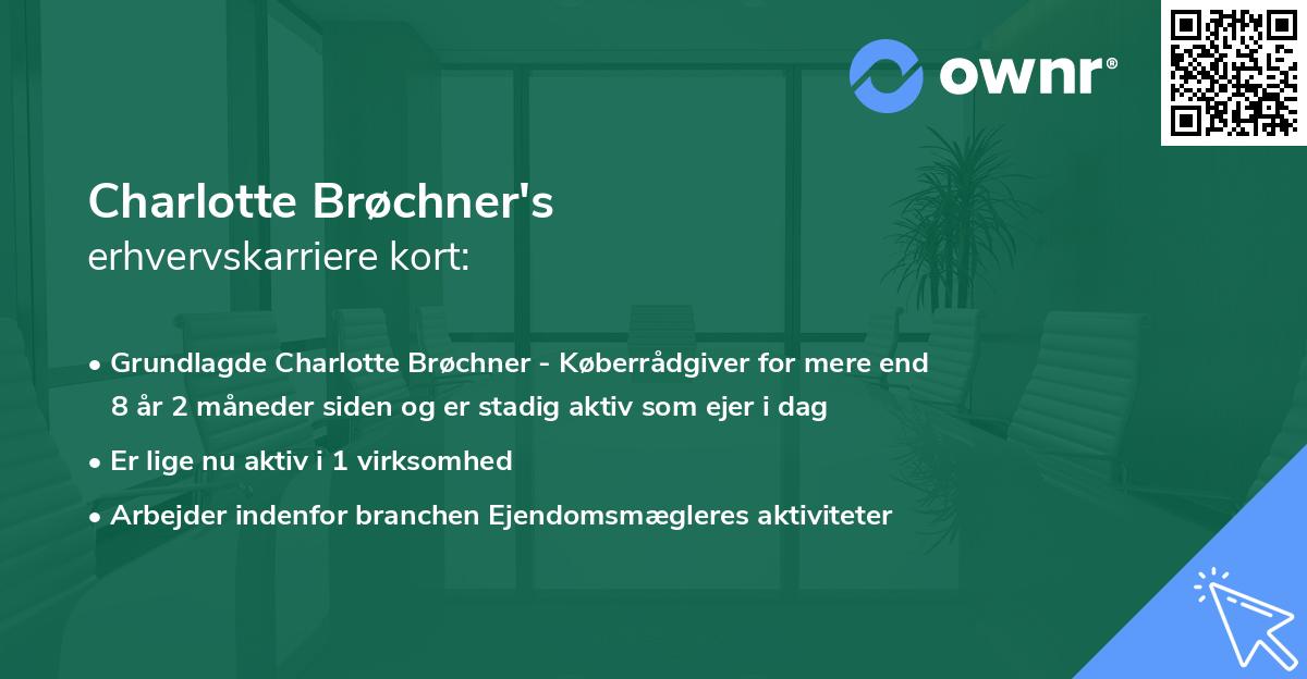 Charlotte Brøchner's erhvervskarriere kort