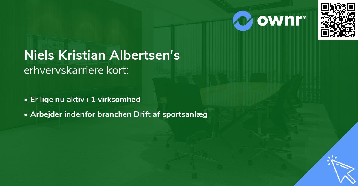 Niels Kristian Albertsen's erhvervskarriere kort