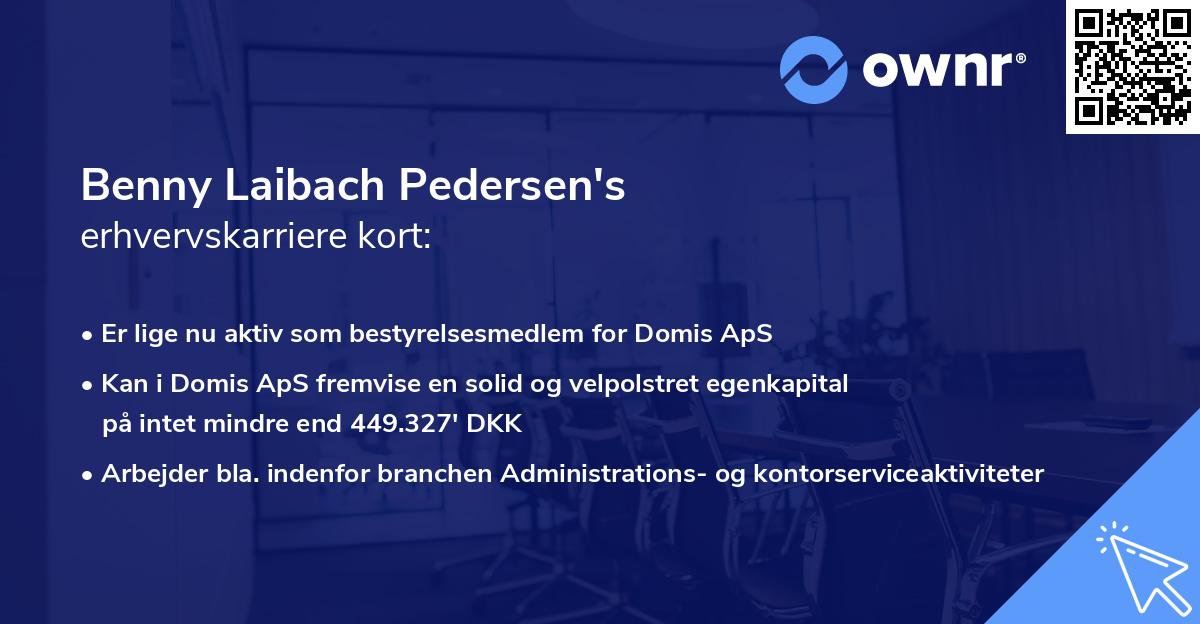 Benny Laibach Pedersen's erhvervskarriere kort