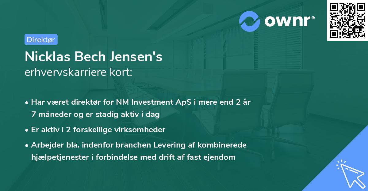 Nicklas Bech Jensen's erhvervskarriere kort