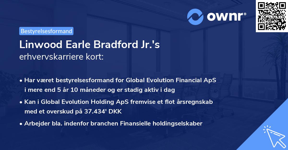 Linwood Earle Bradford Jr.'s erhvervskarriere kort