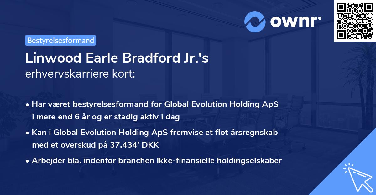 Linwood Earle Bradford Jr.'s erhvervskarriere kort