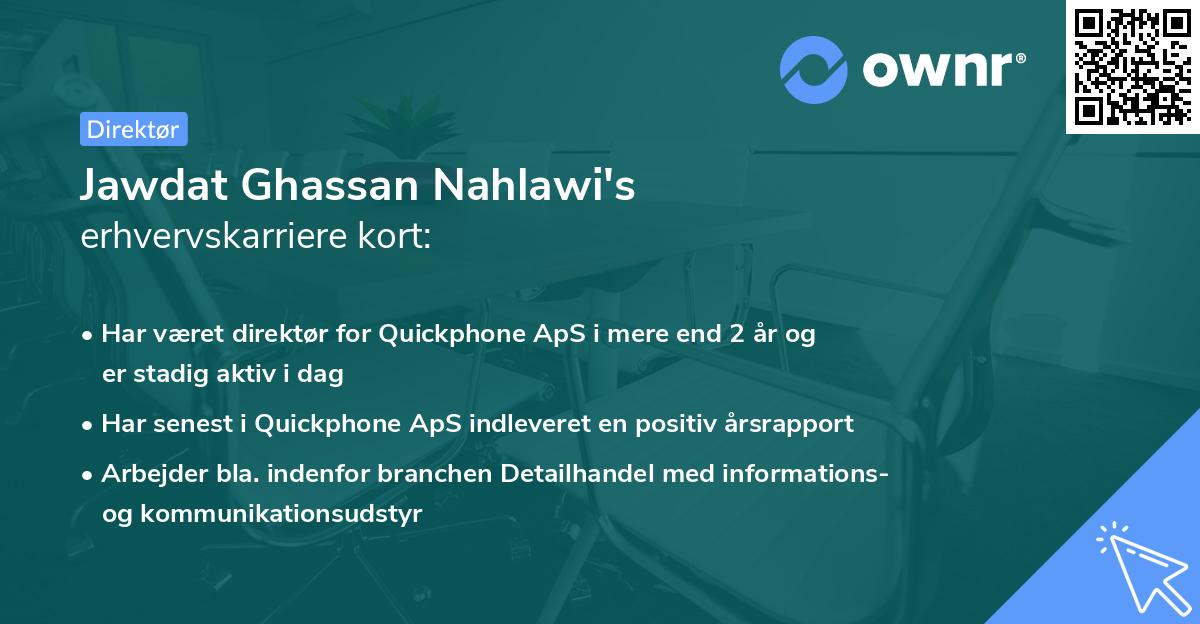 Jawdat Ghassan Nahlawi's erhvervskarriere kort