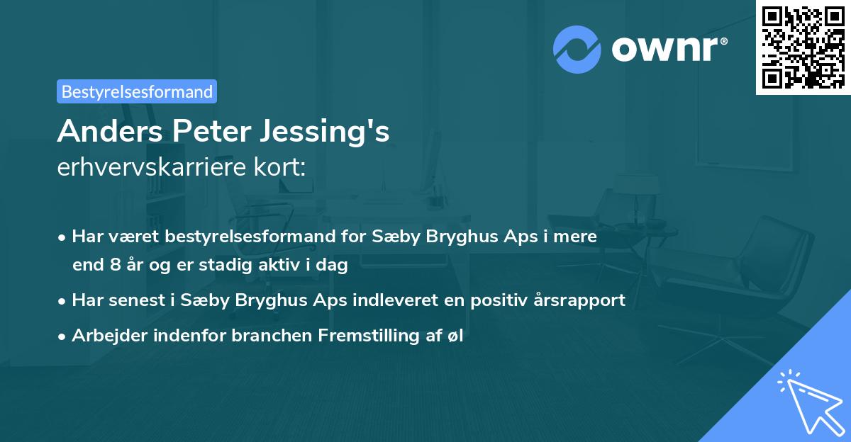 Anders Peter Jessing's erhvervskarriere kort