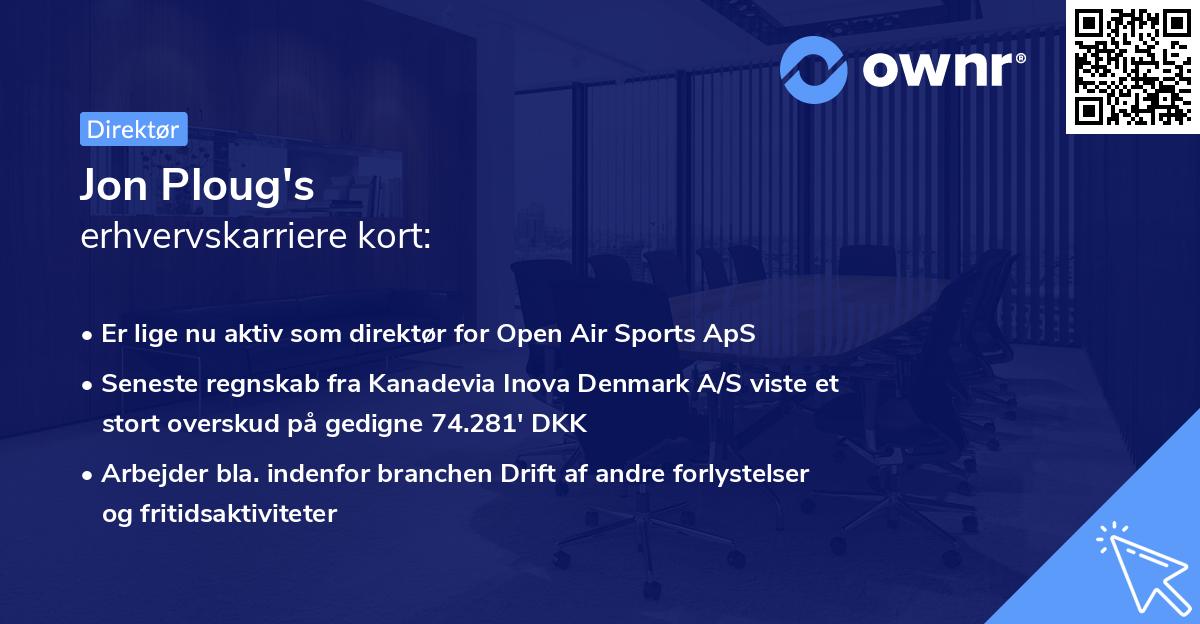 Jon Ploug's erhvervskarriere kort