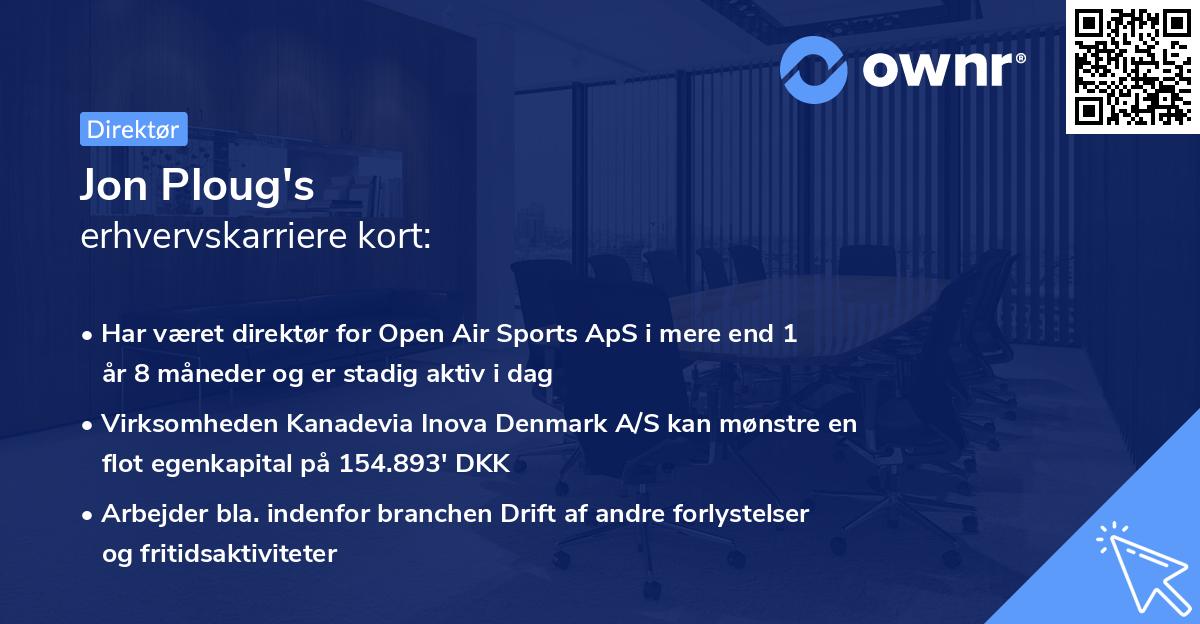 Jon Ploug's erhvervskarriere kort