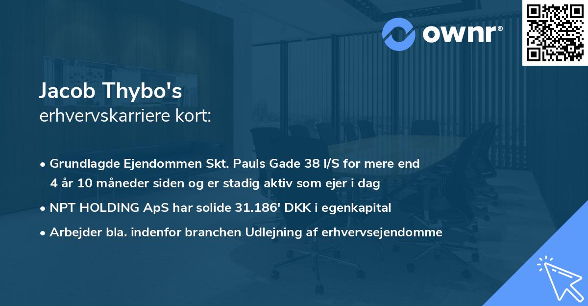 Jacob Thybo's erhvervskarriere kort