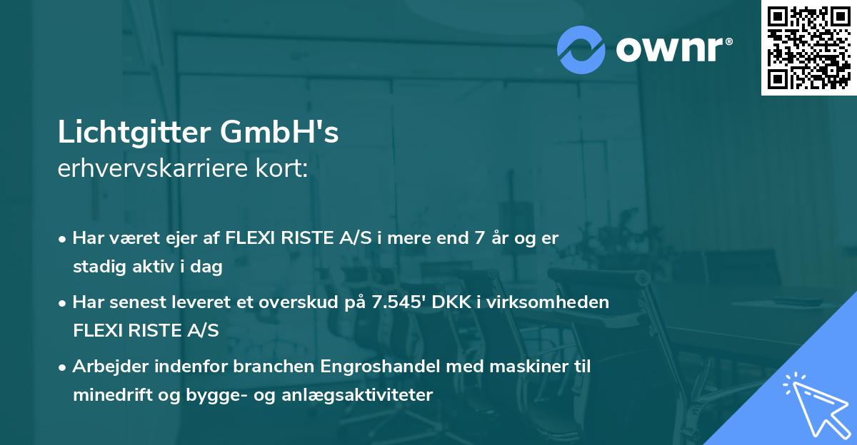 Lichtgitter GmbH's erhvervskarriere kort