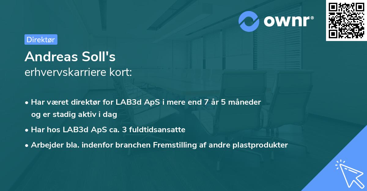 Andreas Soll's erhvervskarriere kort