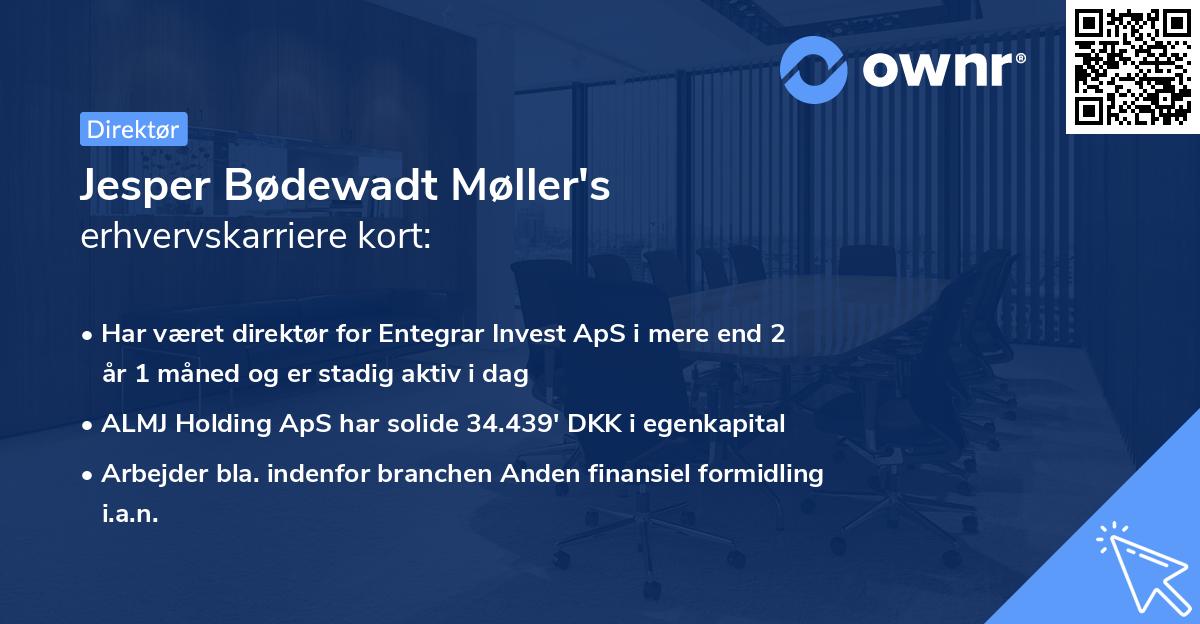 Jesper Bødewadt Møller's erhvervskarriere kort