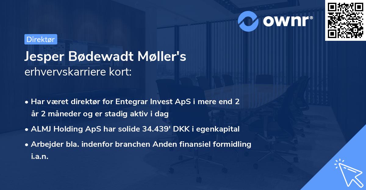 Jesper Bødewadt Møller's erhvervskarriere kort