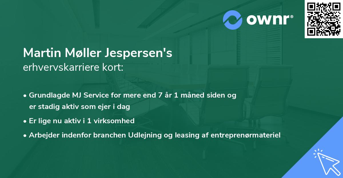 Martin Møller Jespersen's erhvervskarriere kort