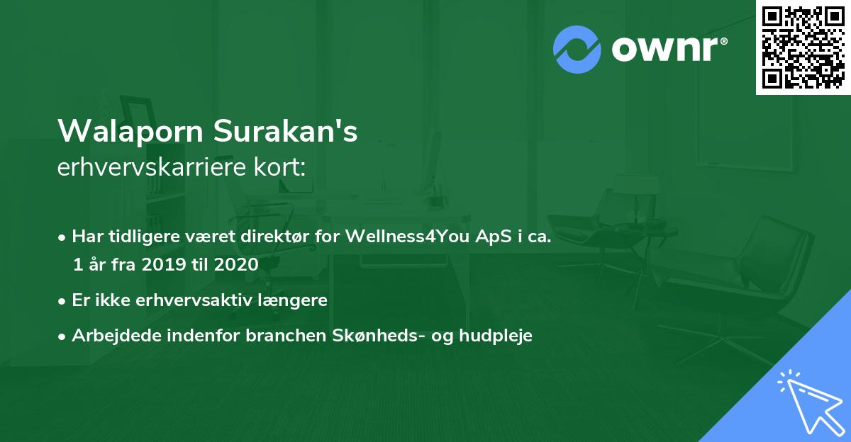 Walaporn Surakan's erhvervskarriere kort