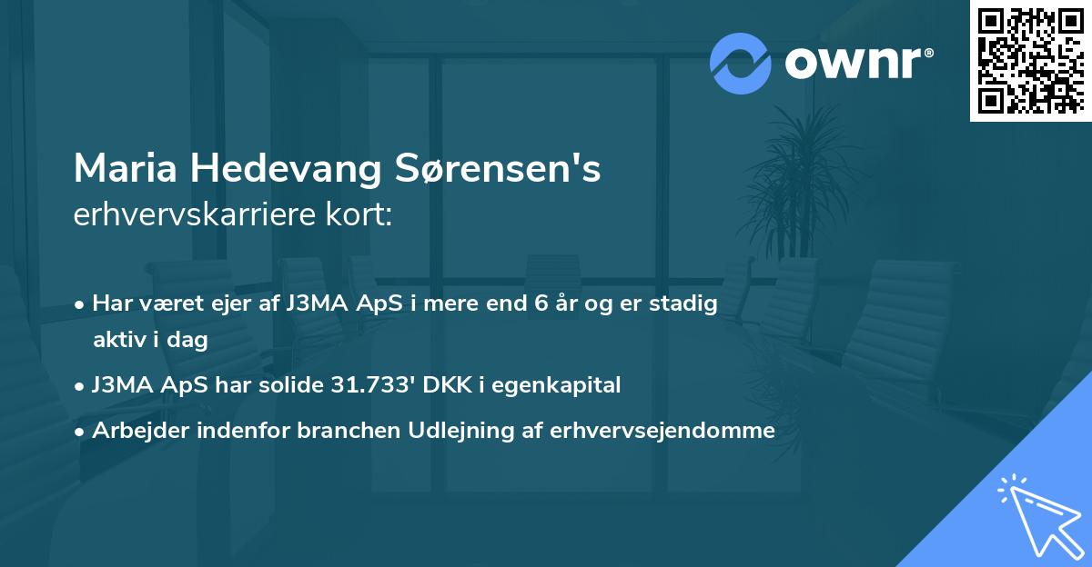 Maria Hedevang Sørensen's erhvervskarriere kort