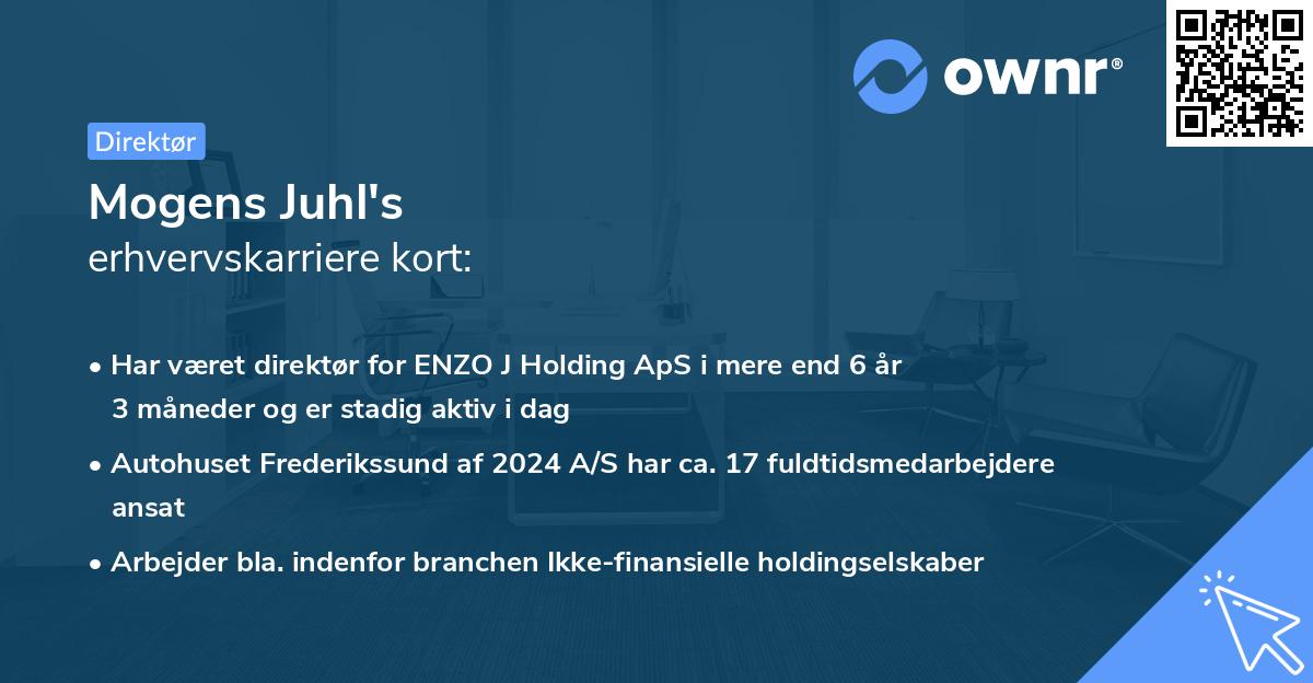 Mogens Juhl's erhvervskarriere kort