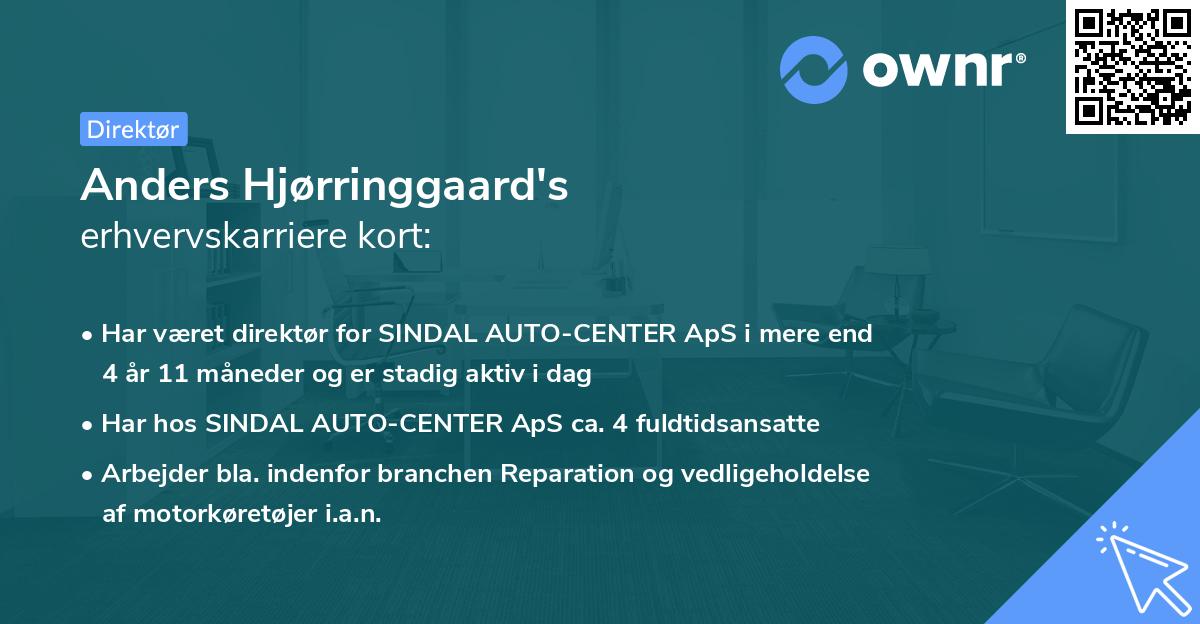 Anders Hjørringgaard's erhvervskarriere kort