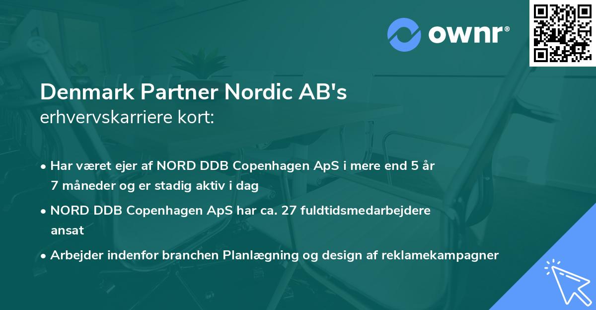 Denmark Partner Nordic AB's erhvervskarriere kort