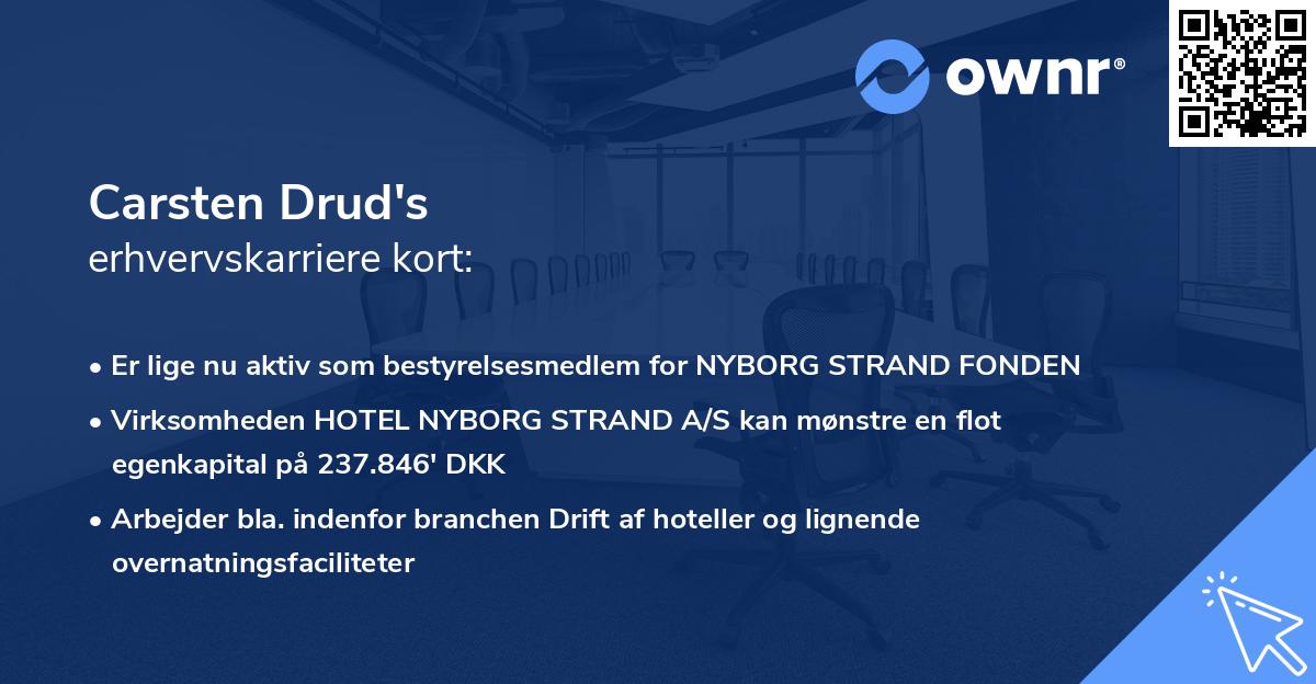 Carsten Drud's erhvervskarriere kort