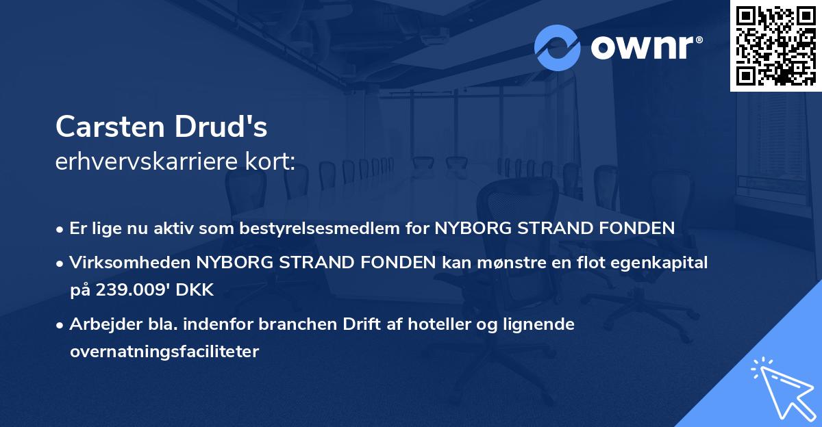 Carsten Drud's erhvervskarriere kort