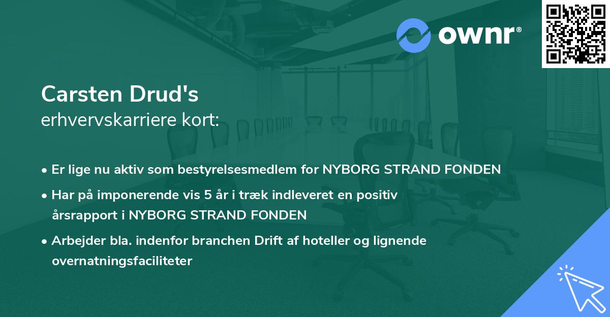 Carsten Drud's erhvervskarriere kort