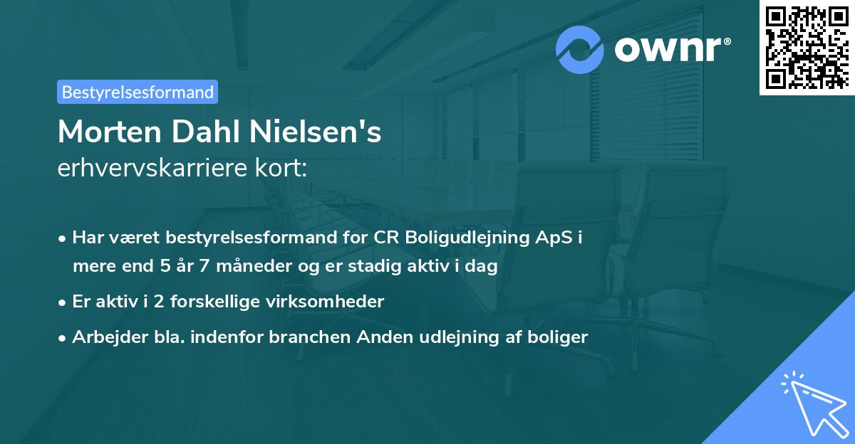 Morten Dahl Nielsen's erhvervskarriere kort