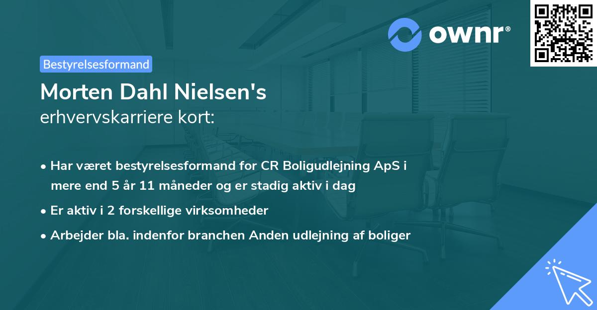 Morten Dahl Nielsen's erhvervskarriere kort