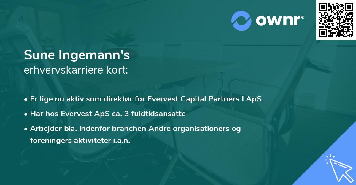Sune Ingemann's erhvervskarriere kort