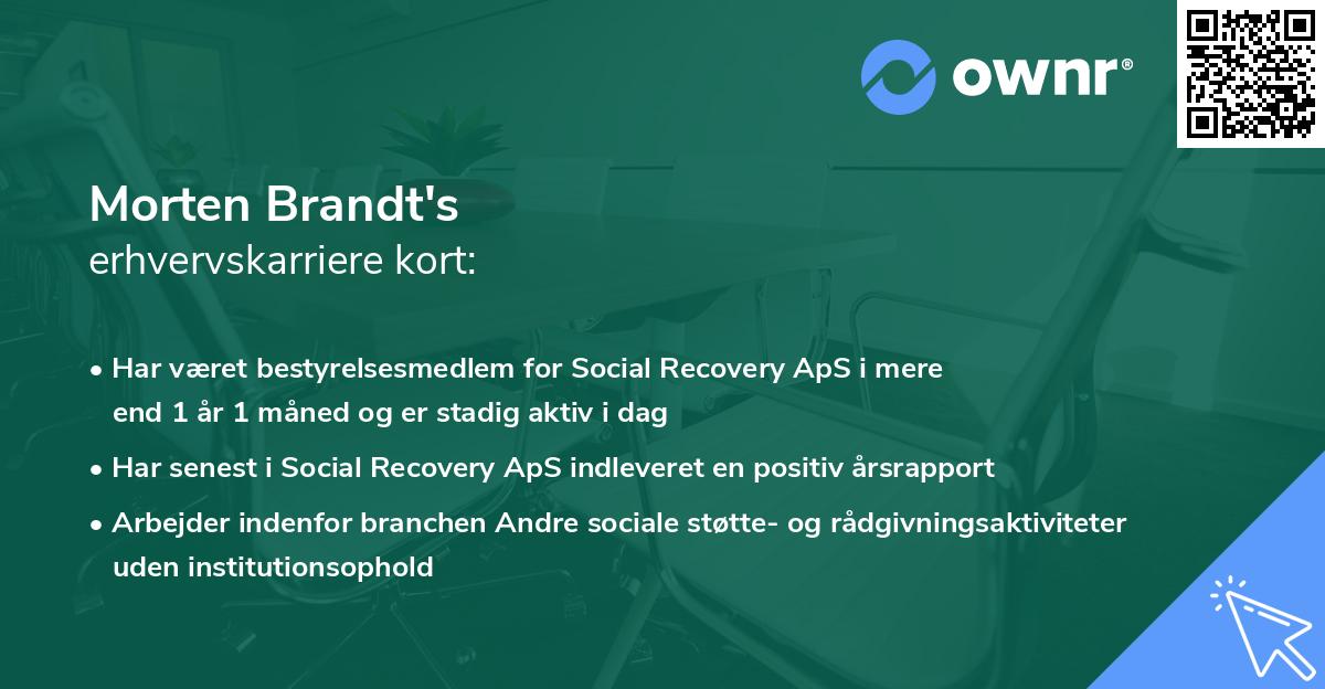 Morten Brandt's erhvervskarriere kort