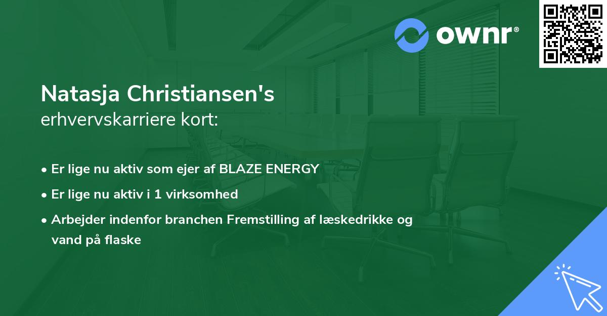 Natasja Christiansen's erhvervskarriere kort