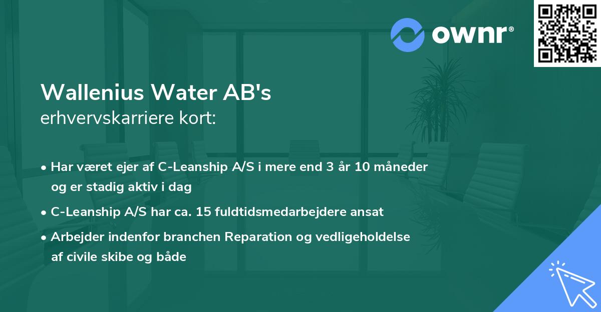 Wallenius Water AB's erhvervskarriere kort
