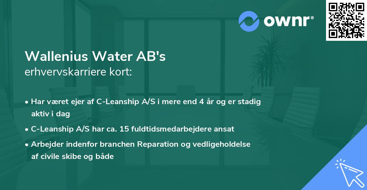 Wallenius Water AB's erhvervskarriere kort