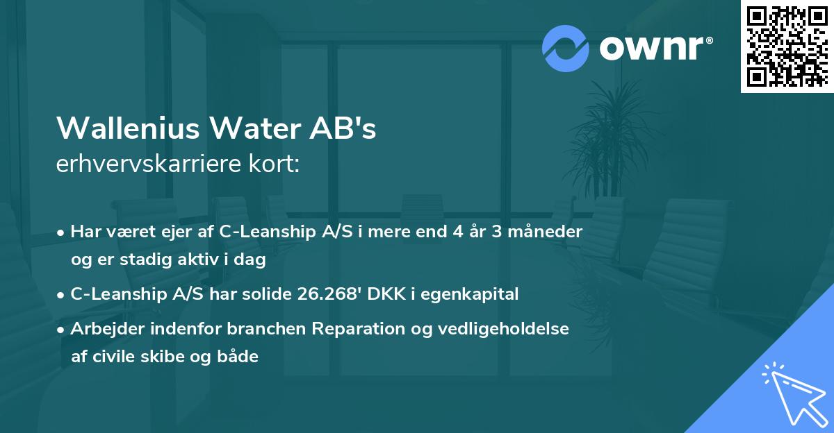 Wallenius Water AB's erhvervskarriere kort