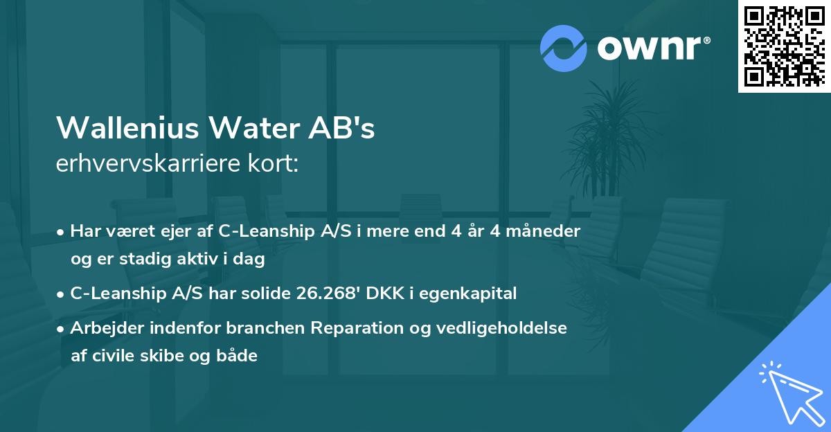 Wallenius Water AB's erhvervskarriere kort