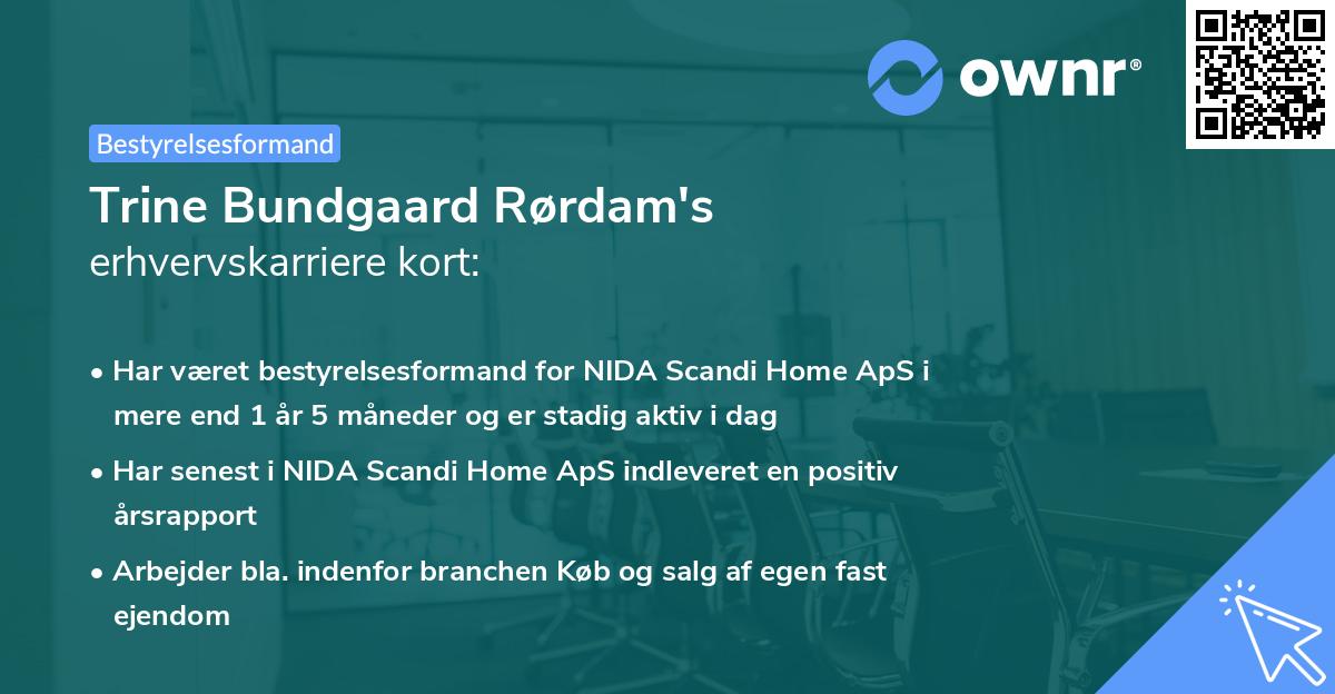 Trine Bundgaard Rørdam's erhvervskarriere kort