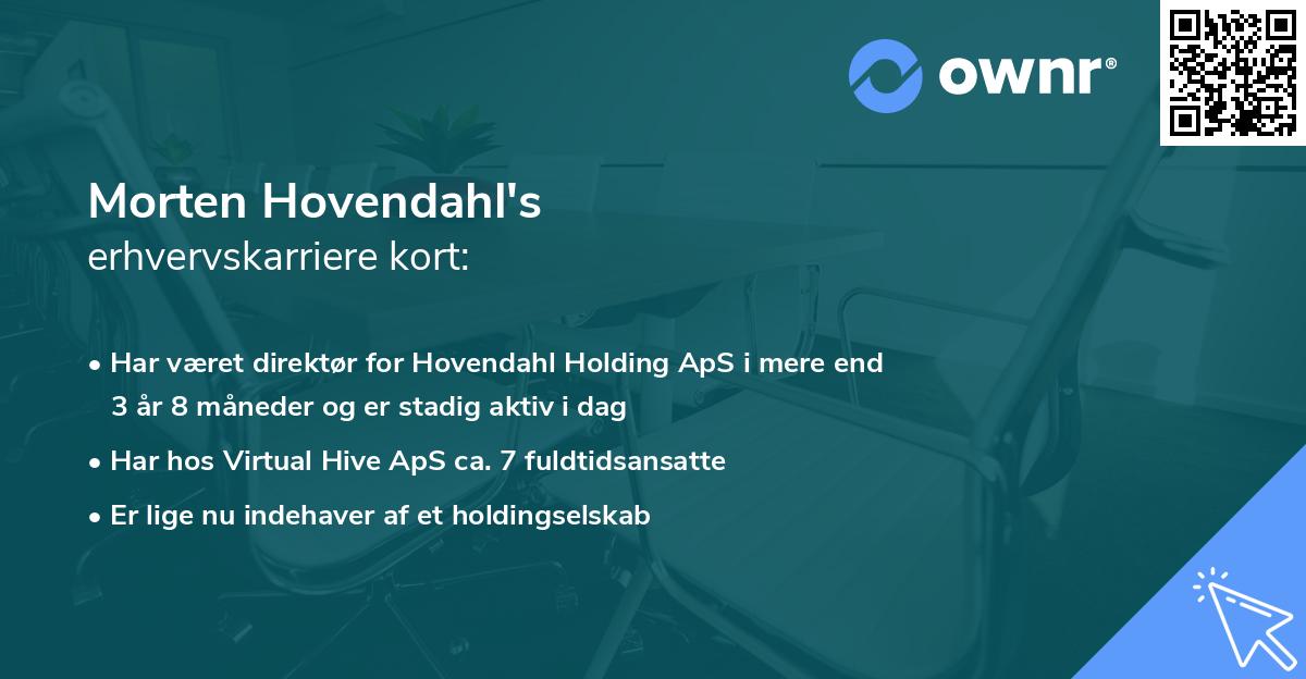 Morten Hovendahl's erhvervskarriere kort