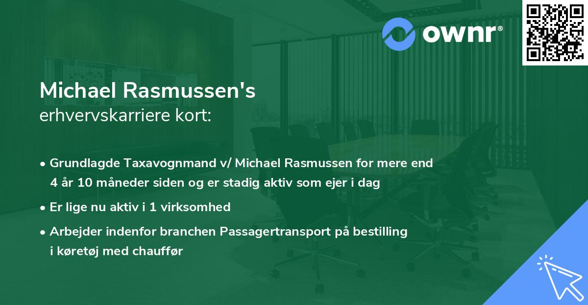 Michael Rasmussen's erhvervskarriere kort