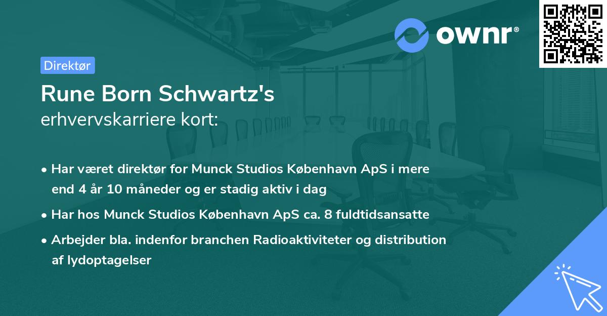 Rune Born Schwartz's erhvervskarriere kort