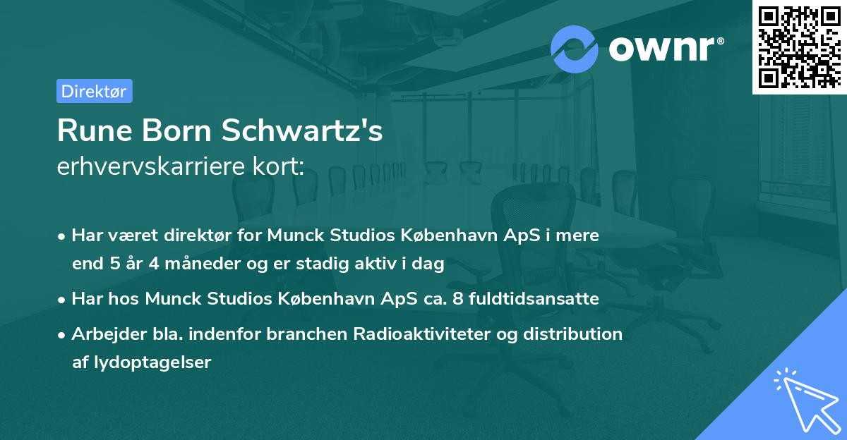 Rune Born Schwartz's erhvervskarriere kort