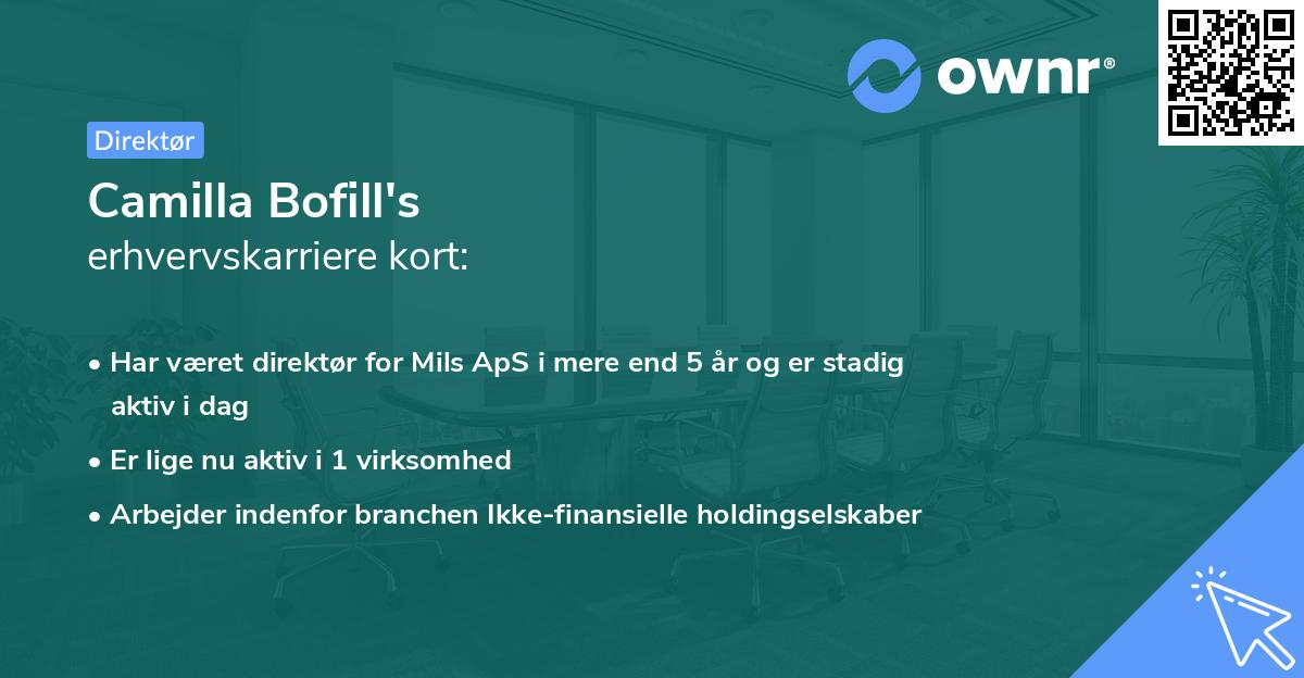 Camilla Bofill's erhvervskarriere kort