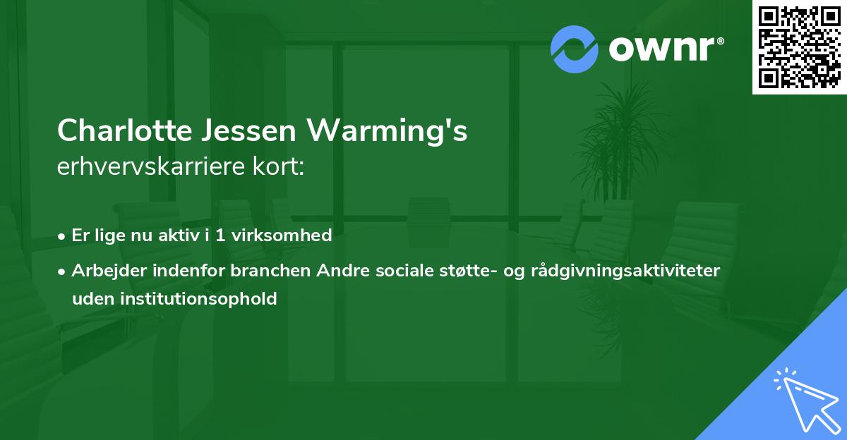 Charlotte Jessen Warming's erhvervskarriere kort