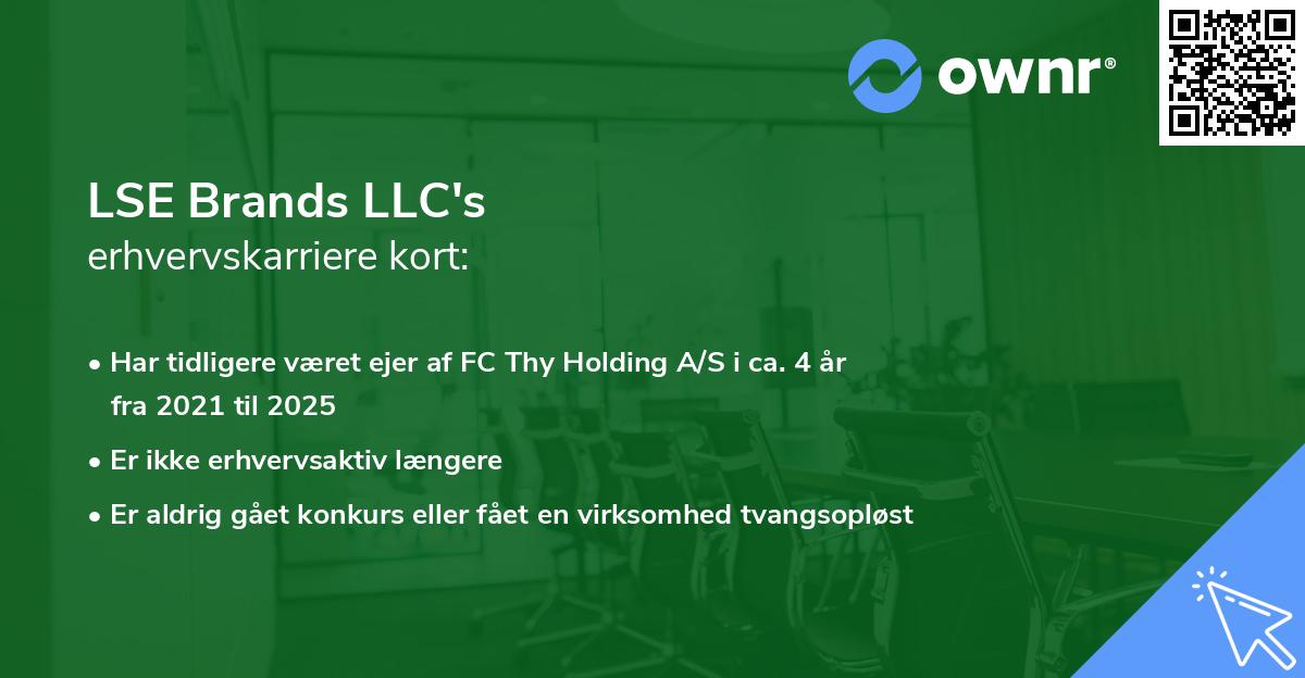 LSE Brands LLC's erhvervskarriere kort