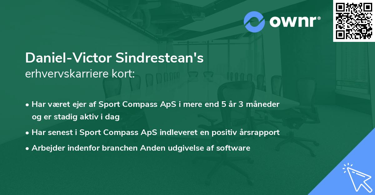 Daniel-Victor Sindrestean's erhvervskarriere kort