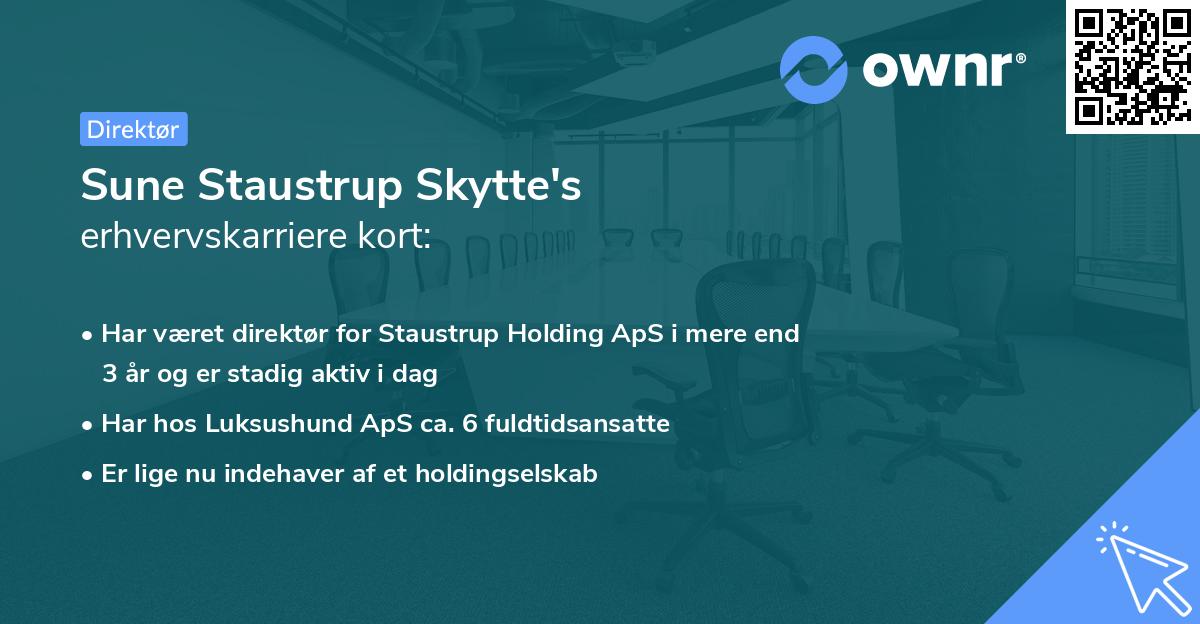 Sune Staustrup Skytte's erhvervskarriere kort